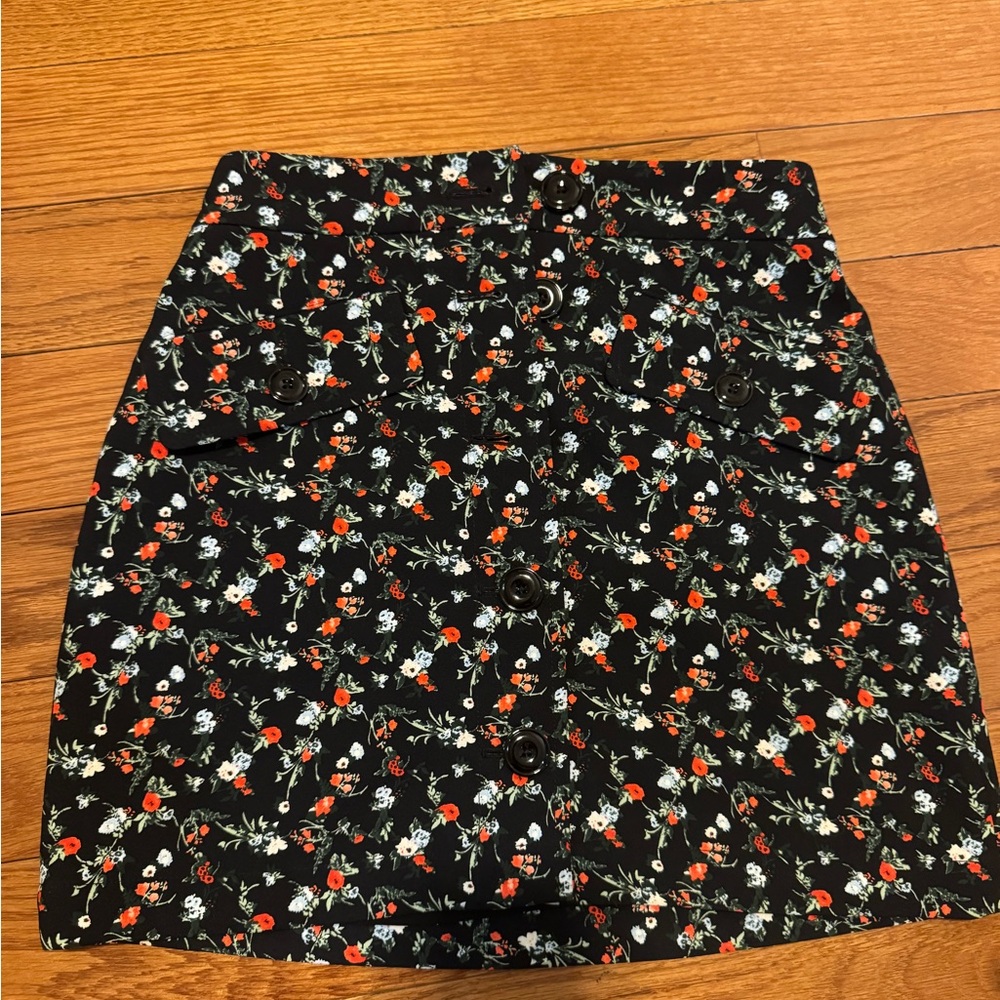 Little Moon Blue and White Mini Pencil Skirt Casual